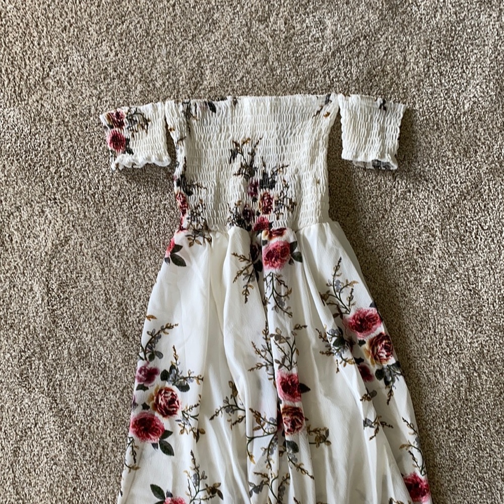 White floral dress